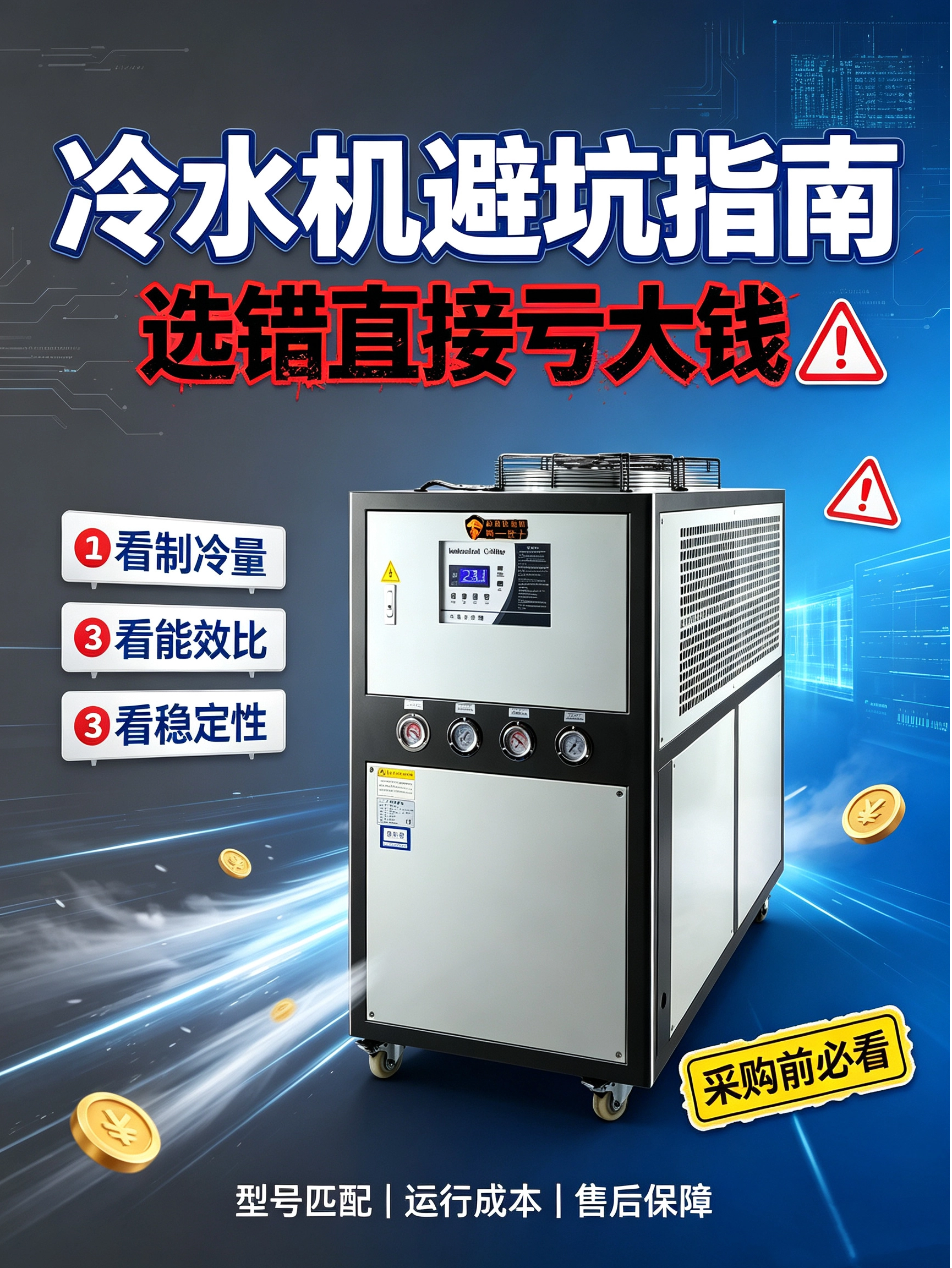 冷水机选购 5 大雷区，选错一台损失几万！工厂采购必看